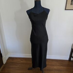 Skylar + Madison Black Halter Slip Dress